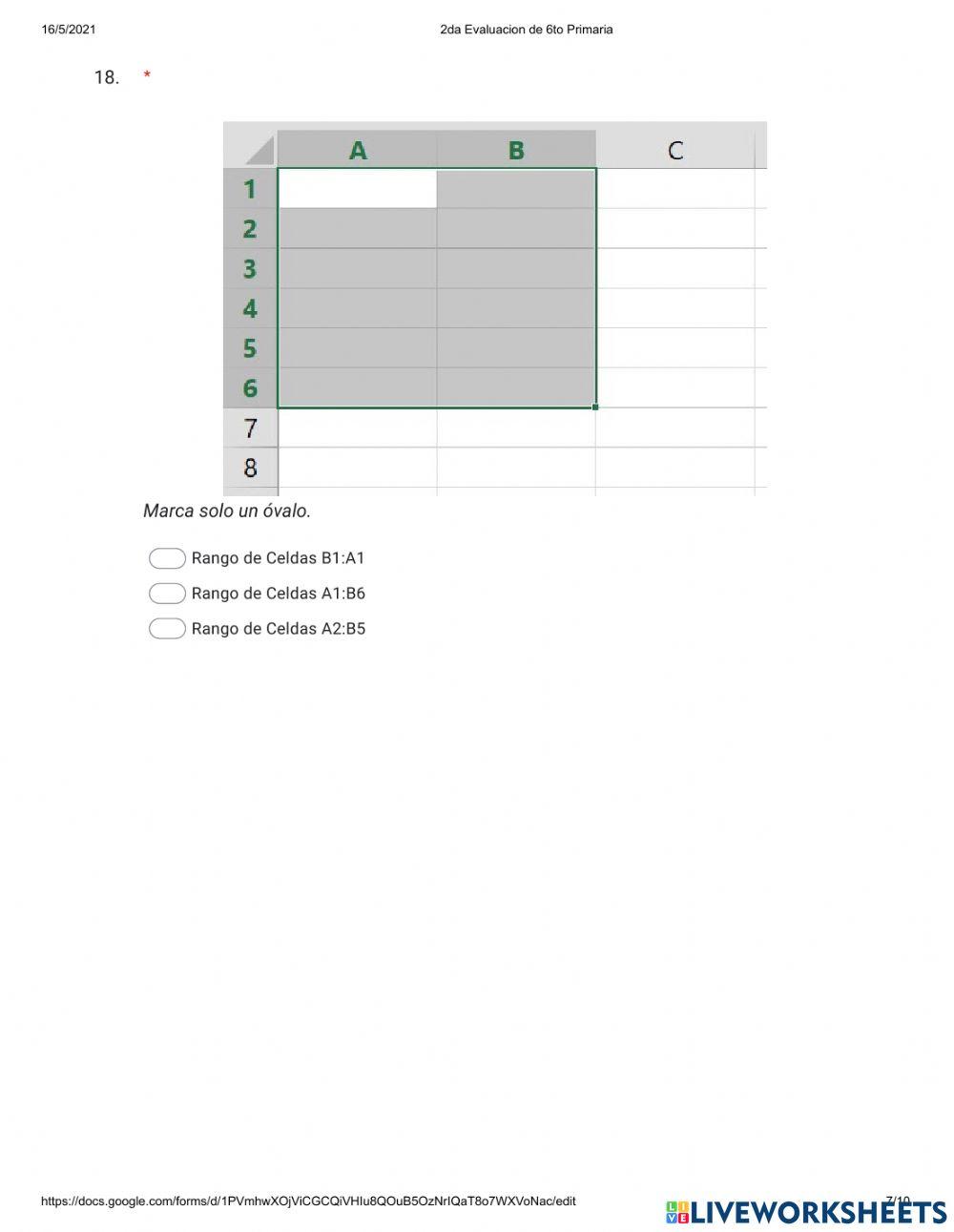 Evaluacion de Computacion