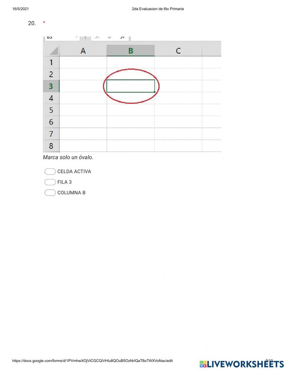 Evaluacion de Computacion