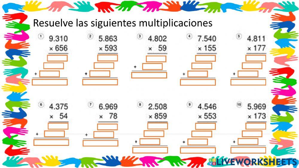 Multiplicaciones por 3 cifras
