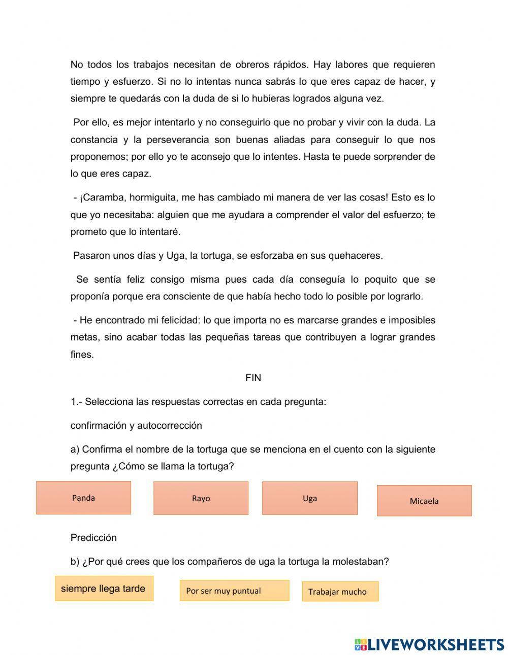 Cuento de uga la tortuga