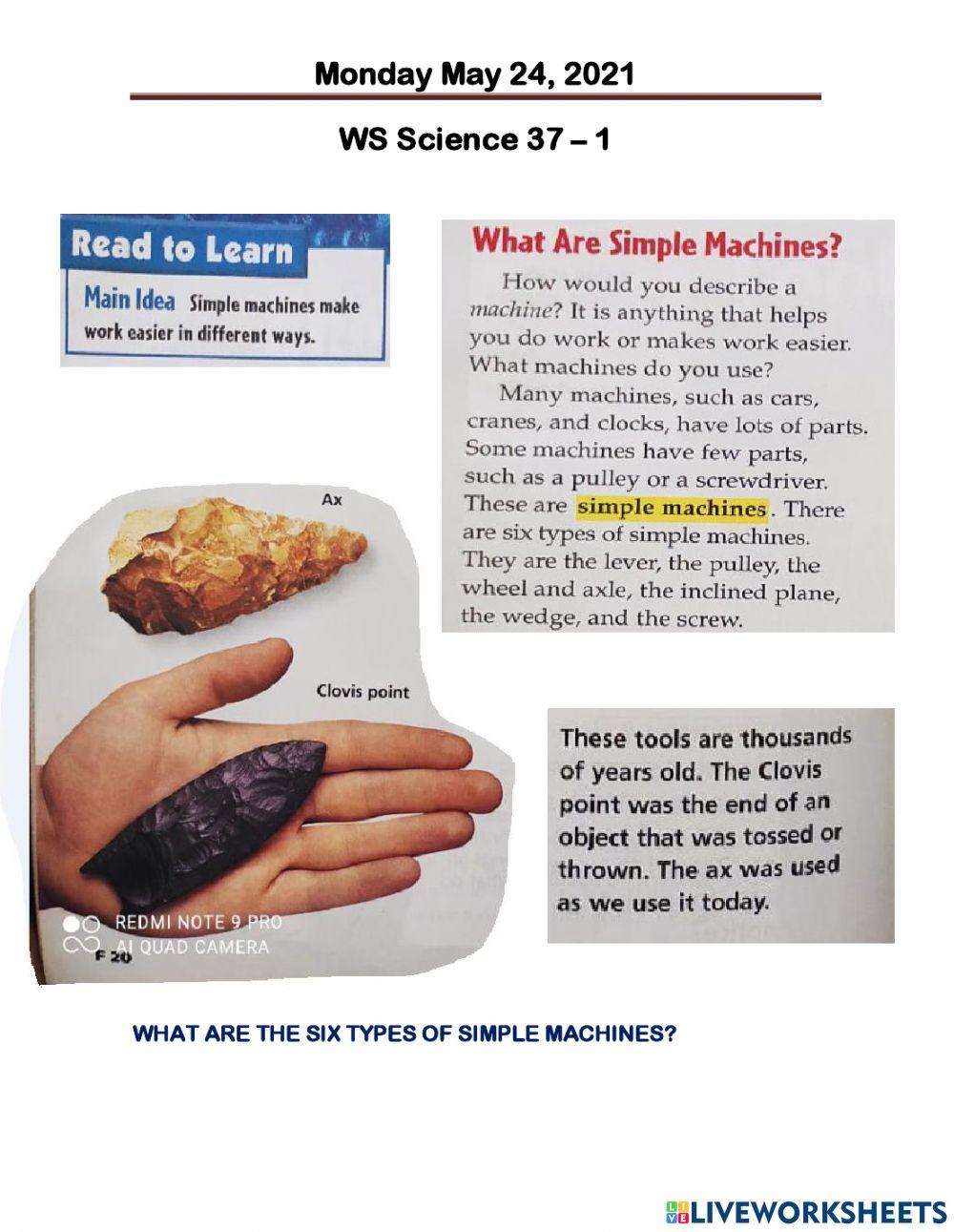 Intro to simple machines Intro to simple machines