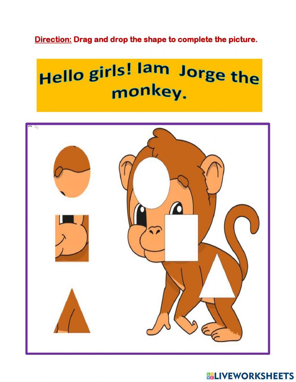 Puzzle shape- monkey
