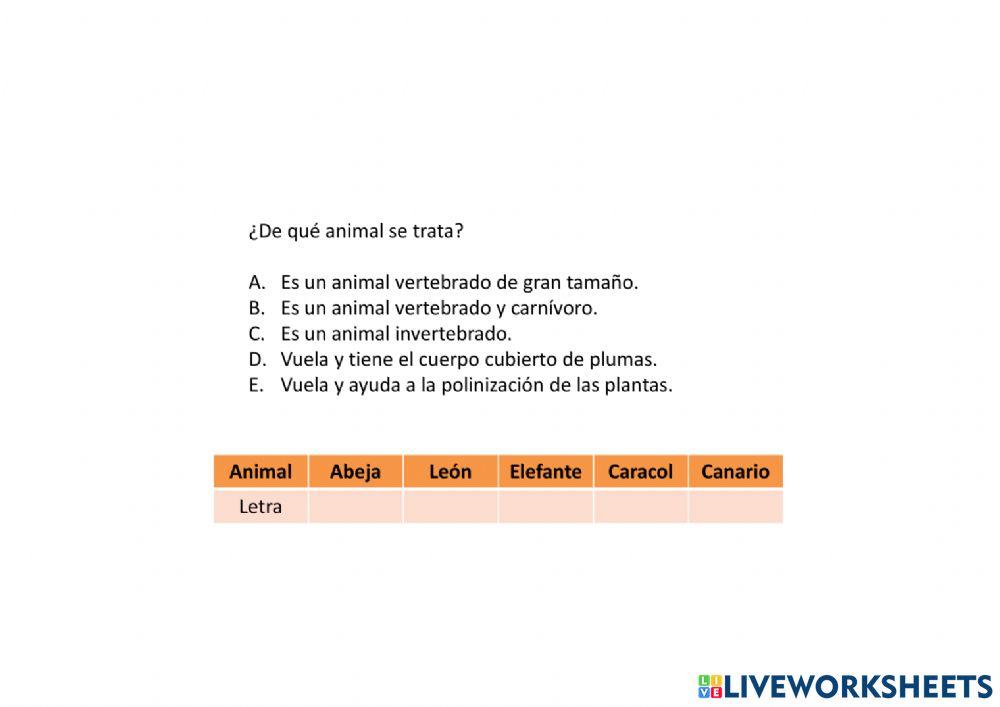 Comprensión de oraciones. Razonamiento