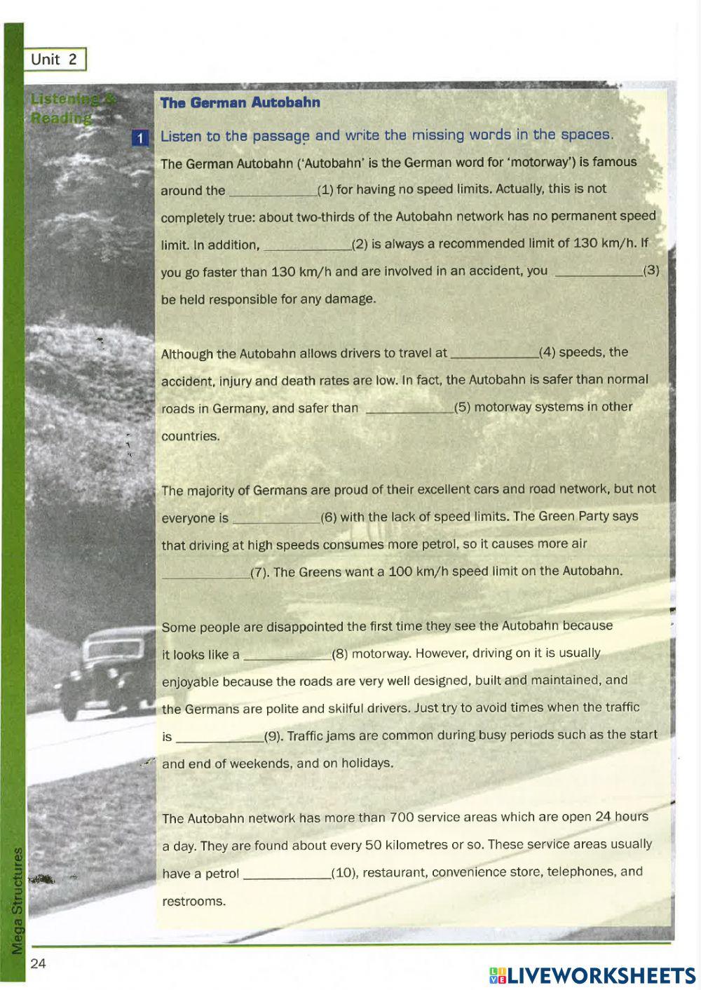 Pre-intermediate listening&reading