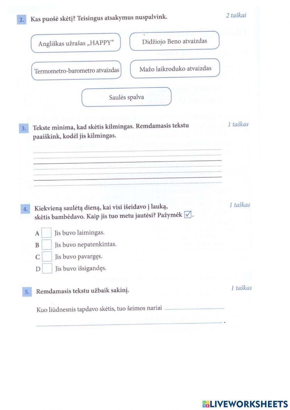 Teksto suvokimo testas