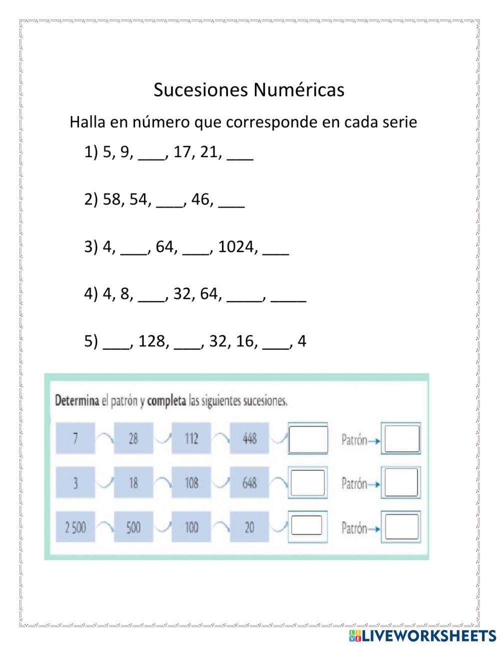 Sucesiones crecientes y decrecientes