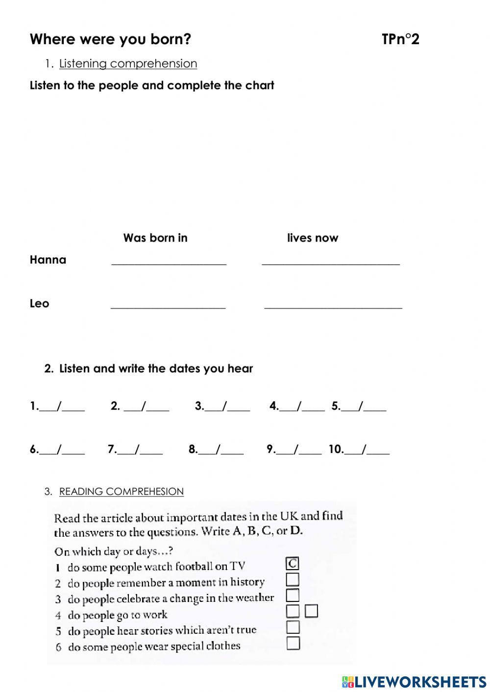 Where were you born?