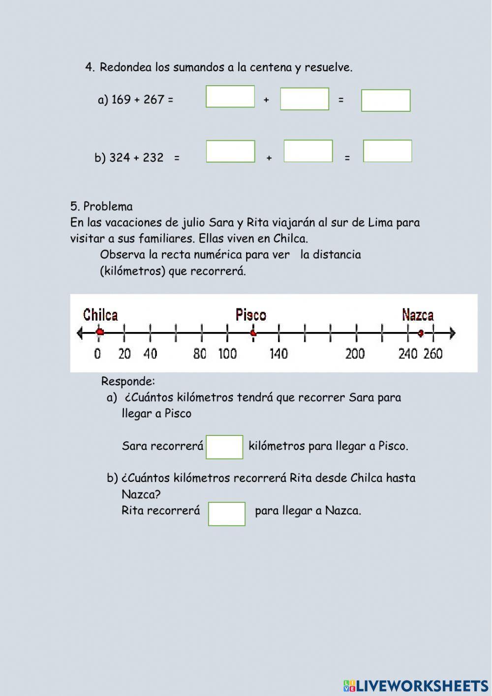 Aproximaciones a las decenas y centenas
