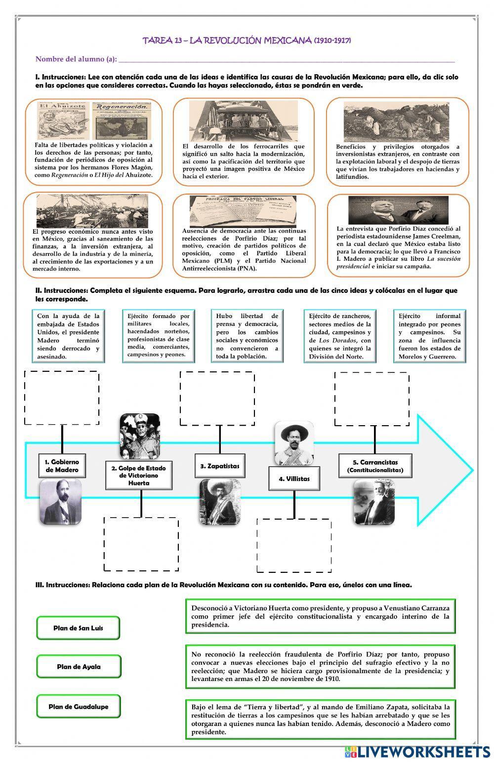 La Revolución Mexicana, 1910-1917.