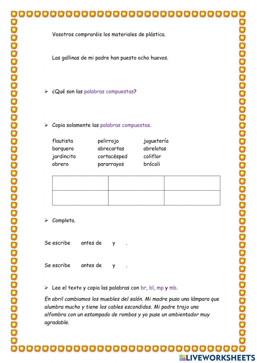 Repaso Lengua Tema 11