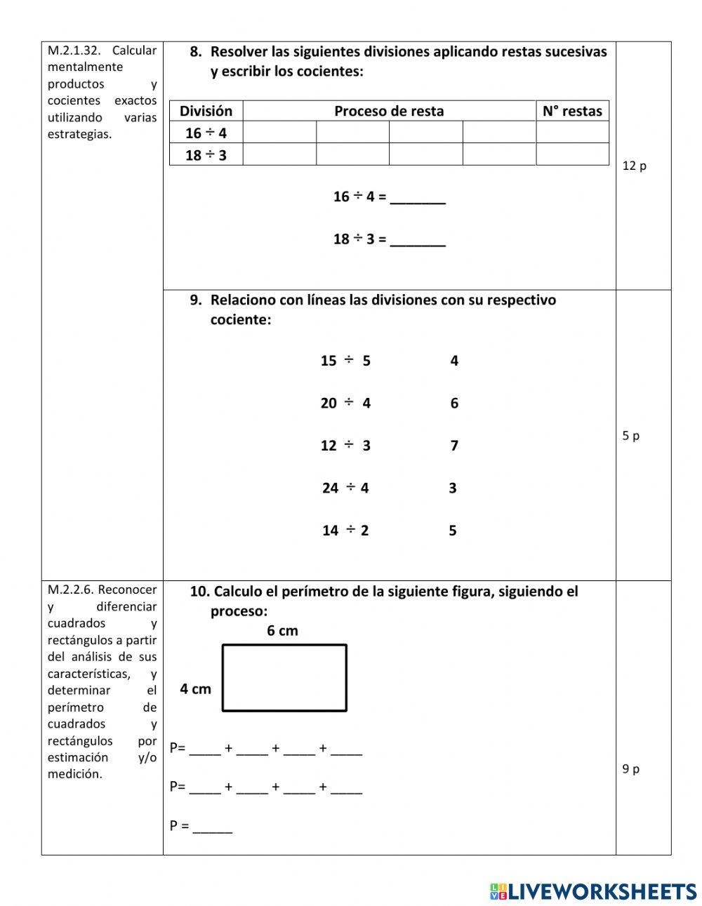 Examen 2q matematicas