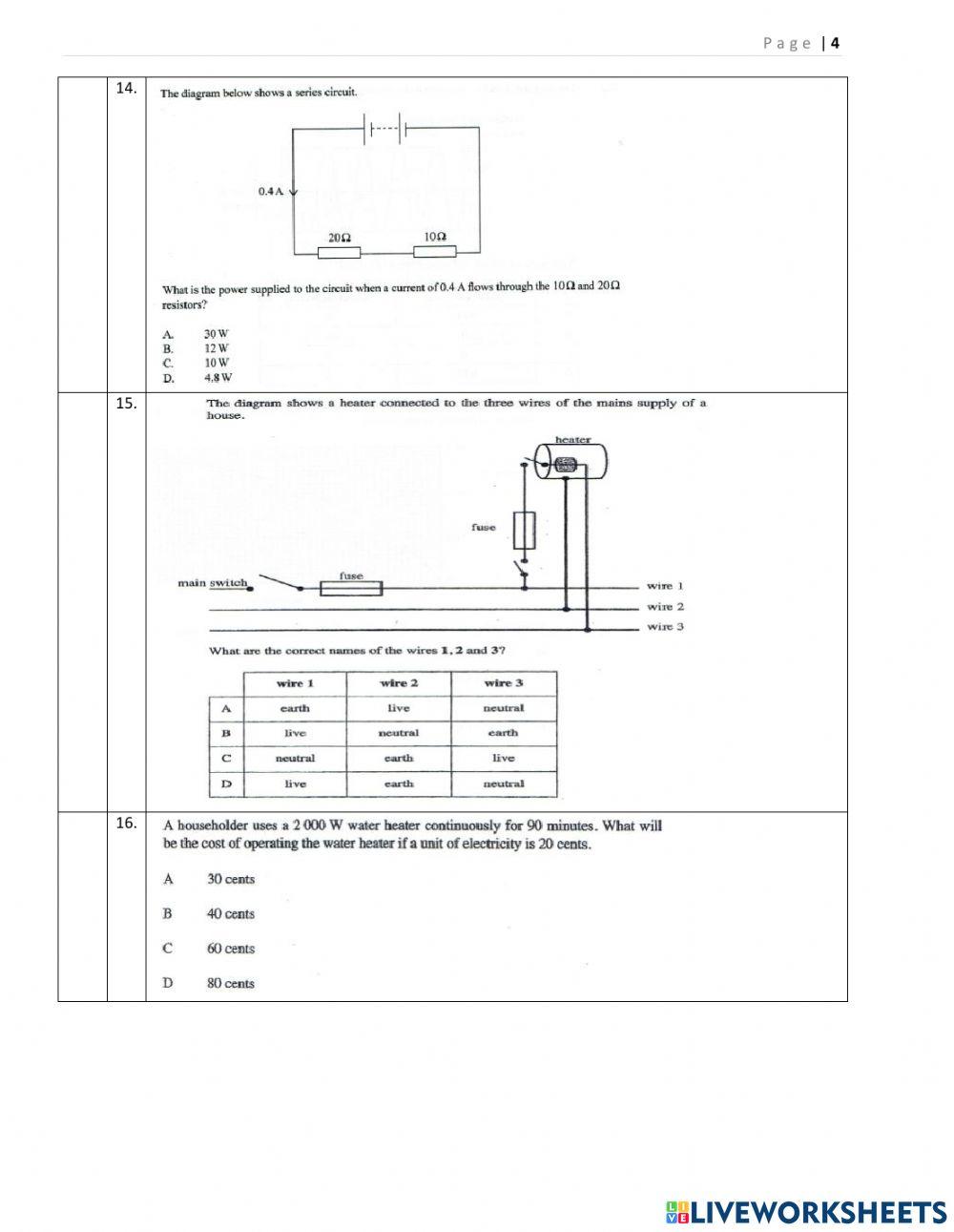 Physics Multiple Choice Review