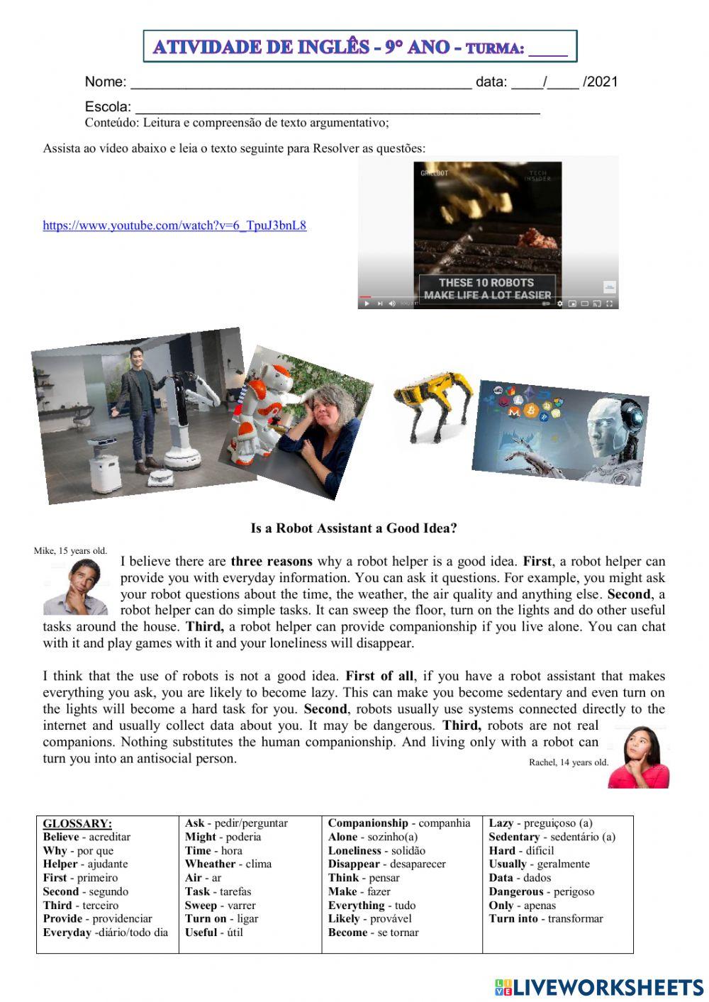 9° ano - INGLÊS - 27-05-21