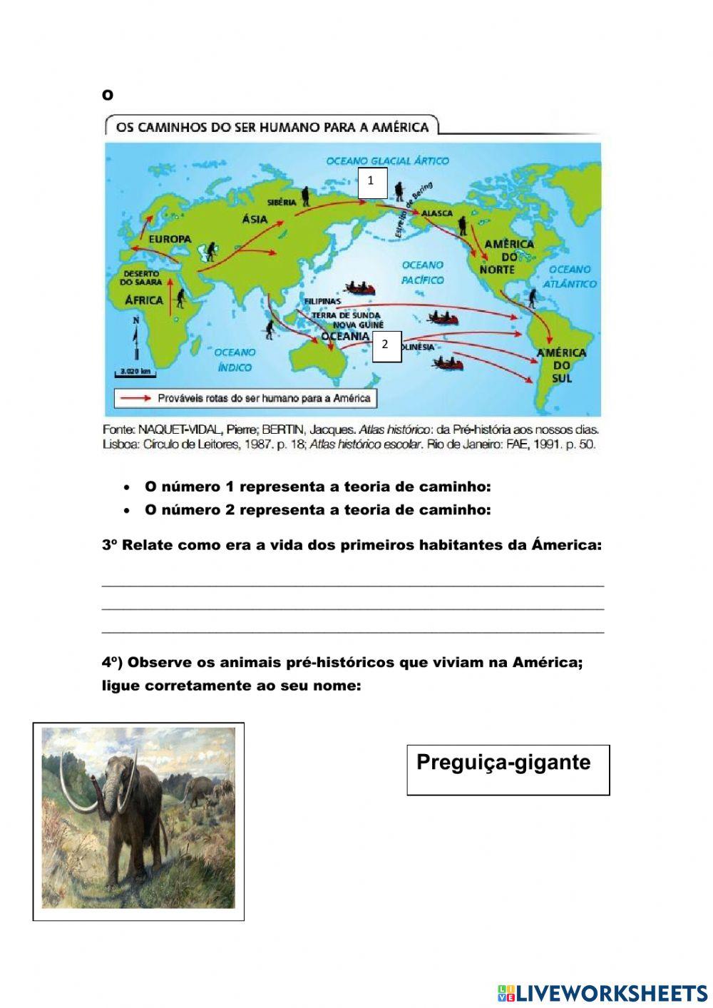 As rotas de chegada dos primeiros habitantes da América