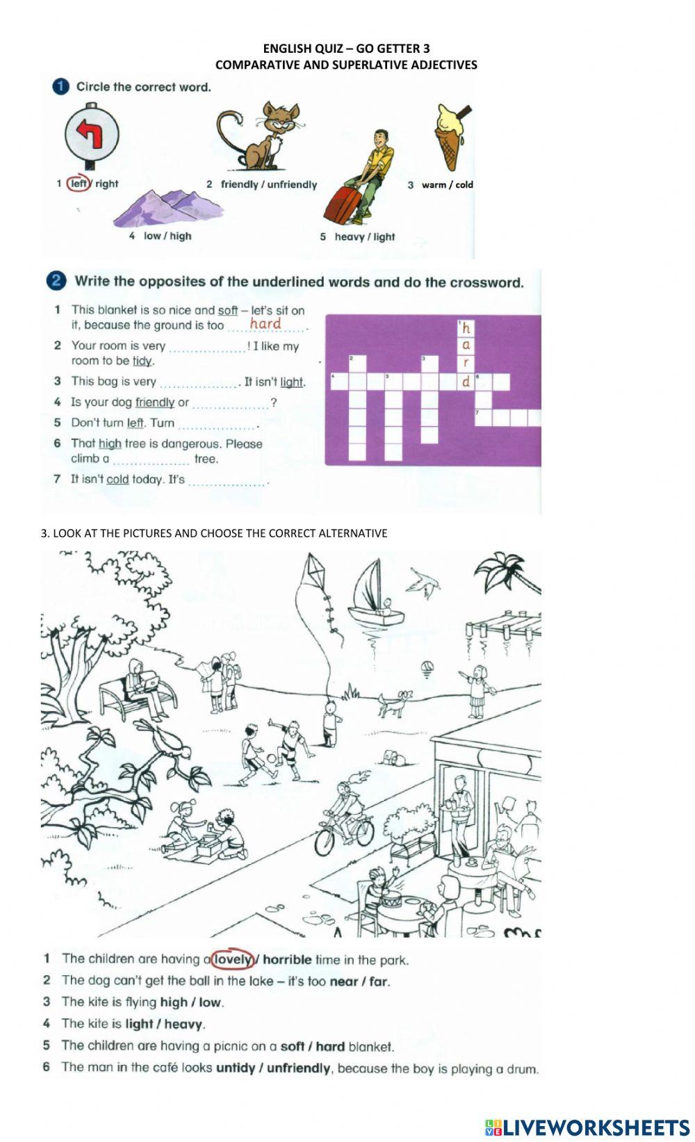 GO GETTER 3 - COMPARATIVES - SHOPPING VOCABULARY