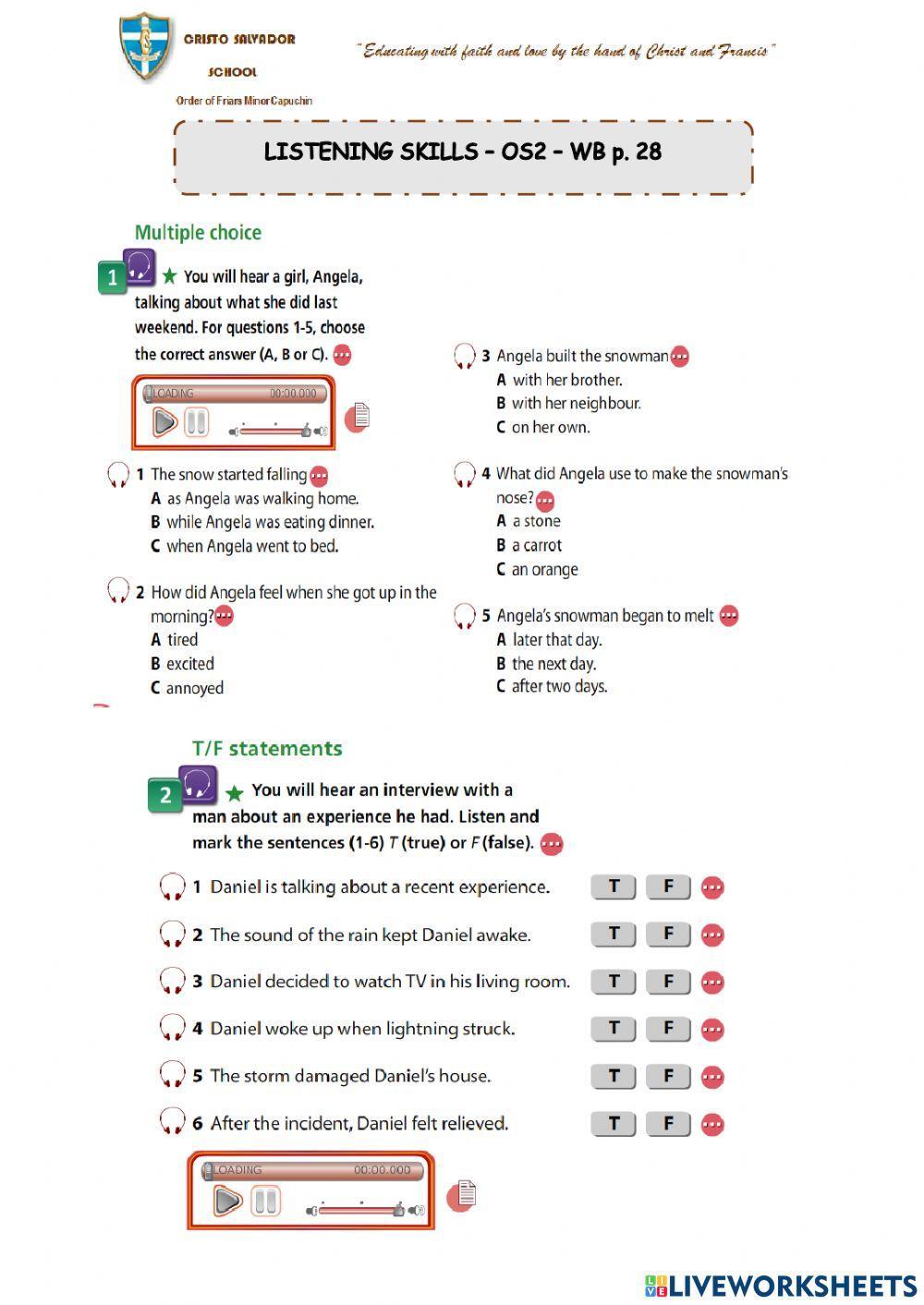 Listening travel experiences