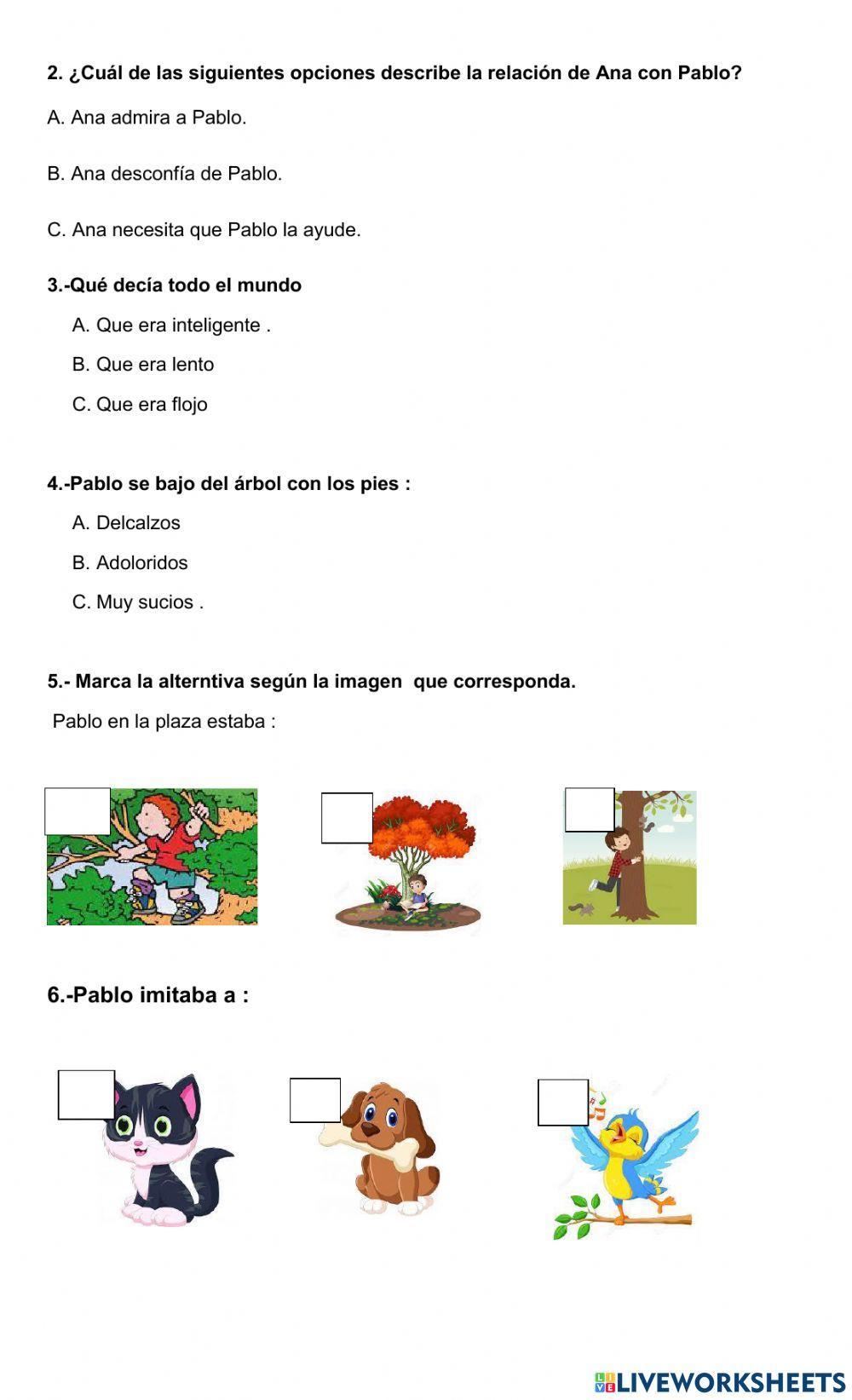 Lecturas comprensivas