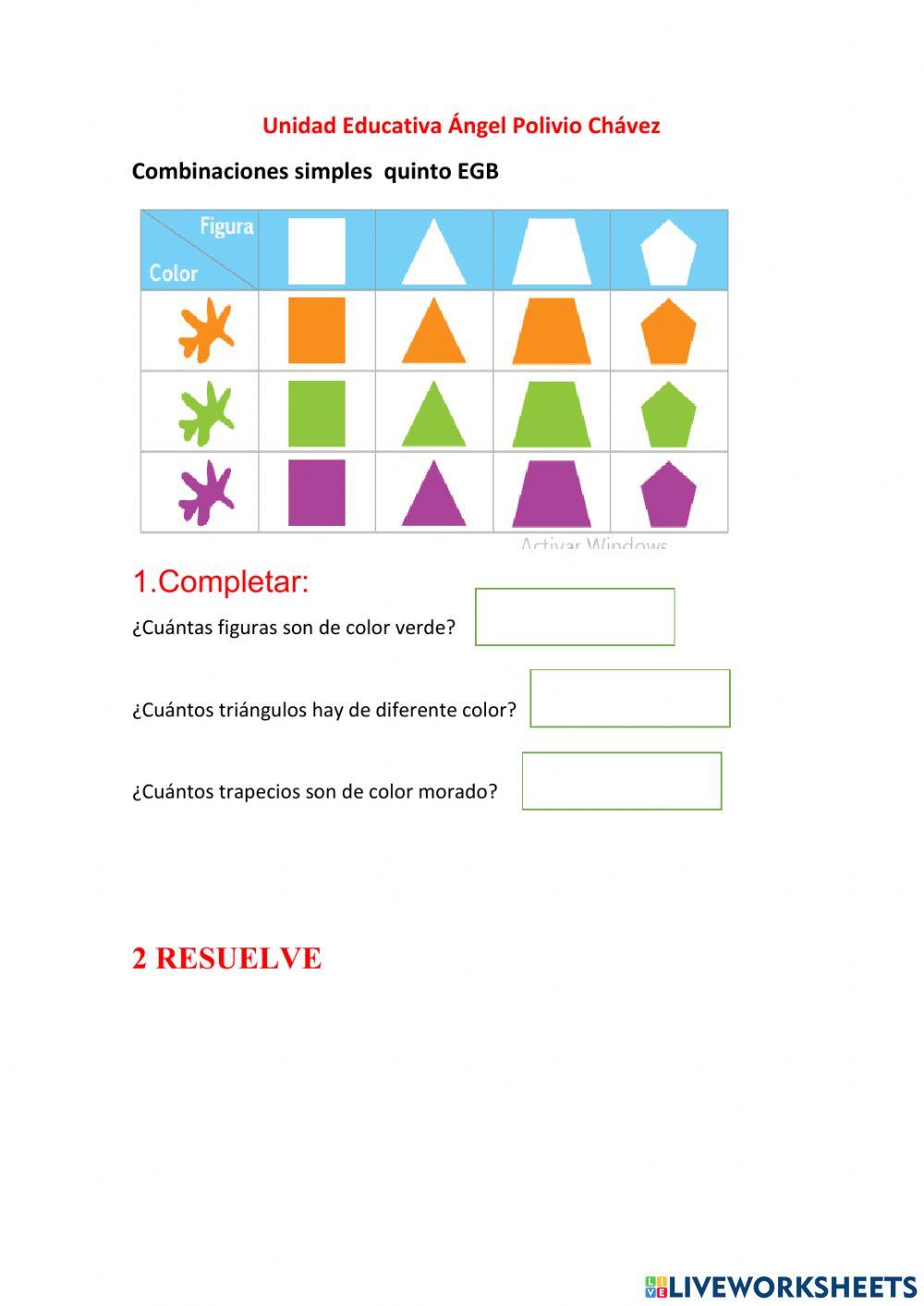 Combinaciones simple