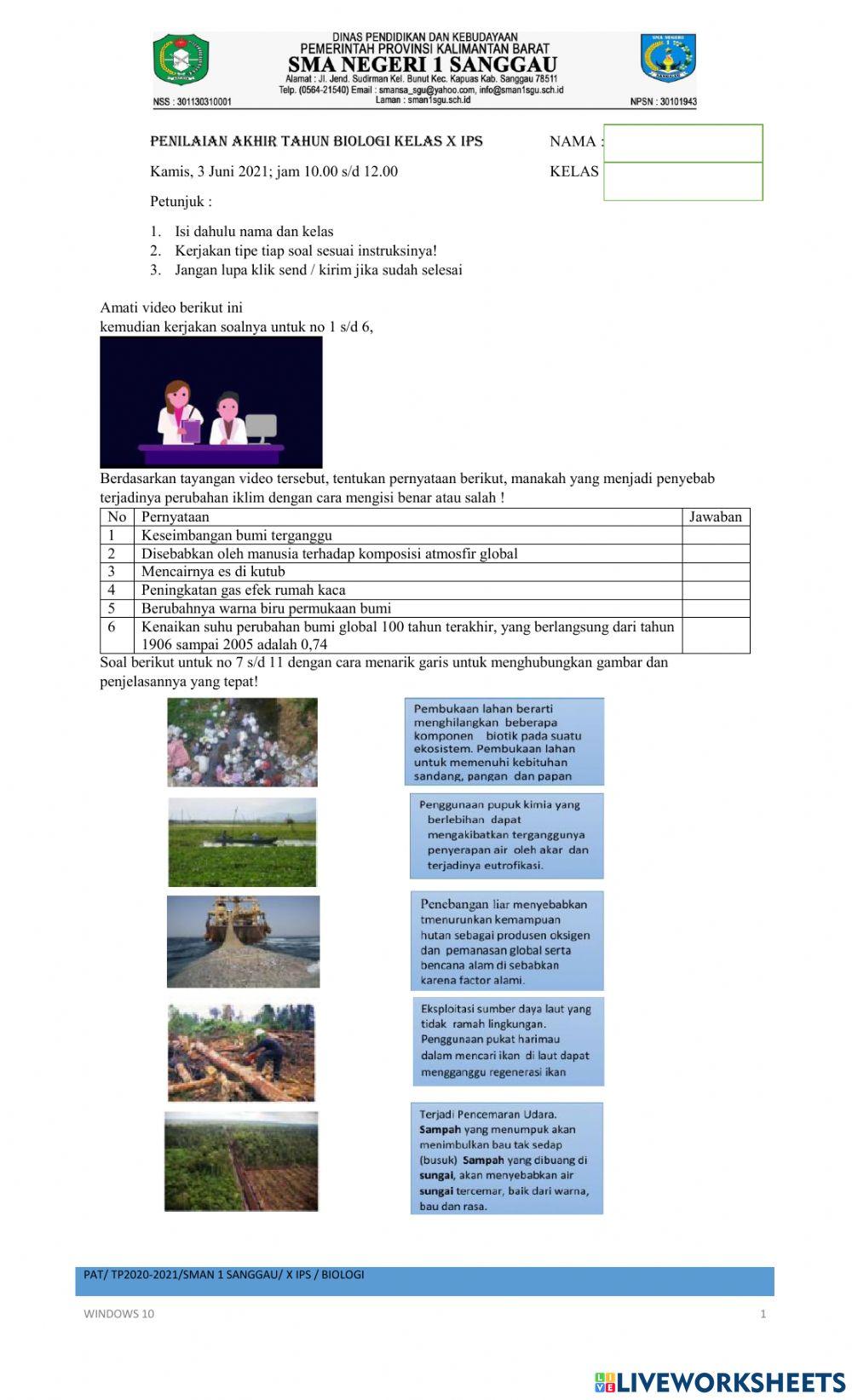 Pat biologi x ips 2020-2021
