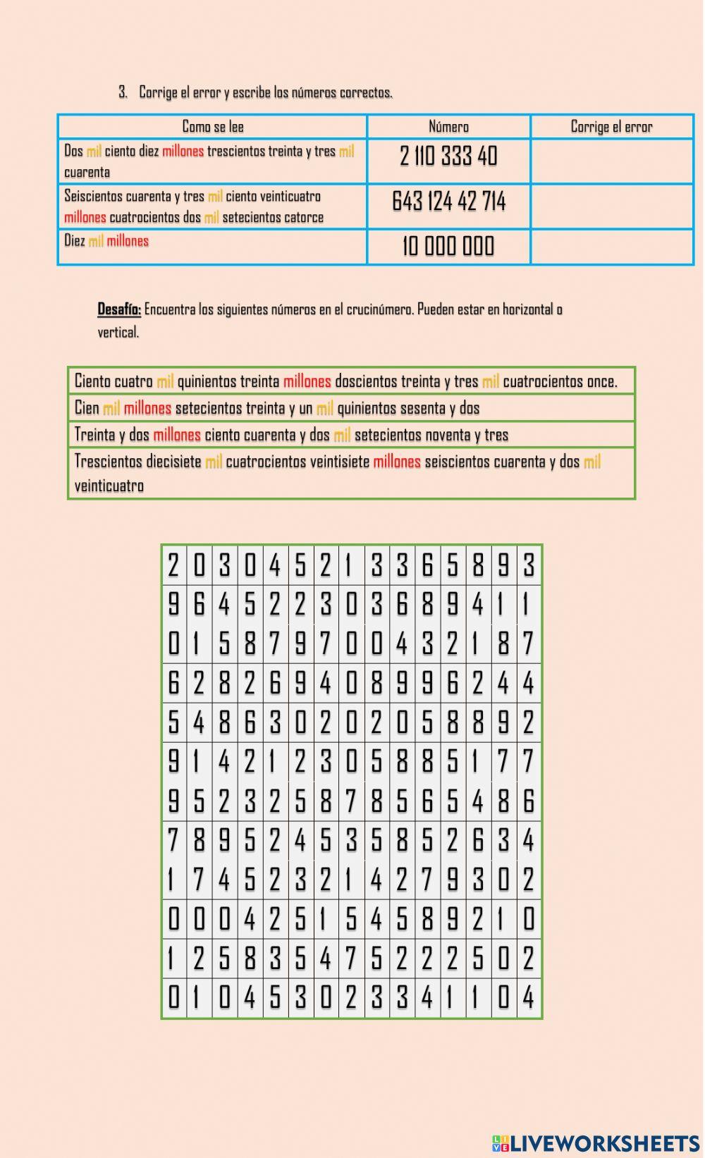 Lectura y escritura de números hasta CMMi parte 2