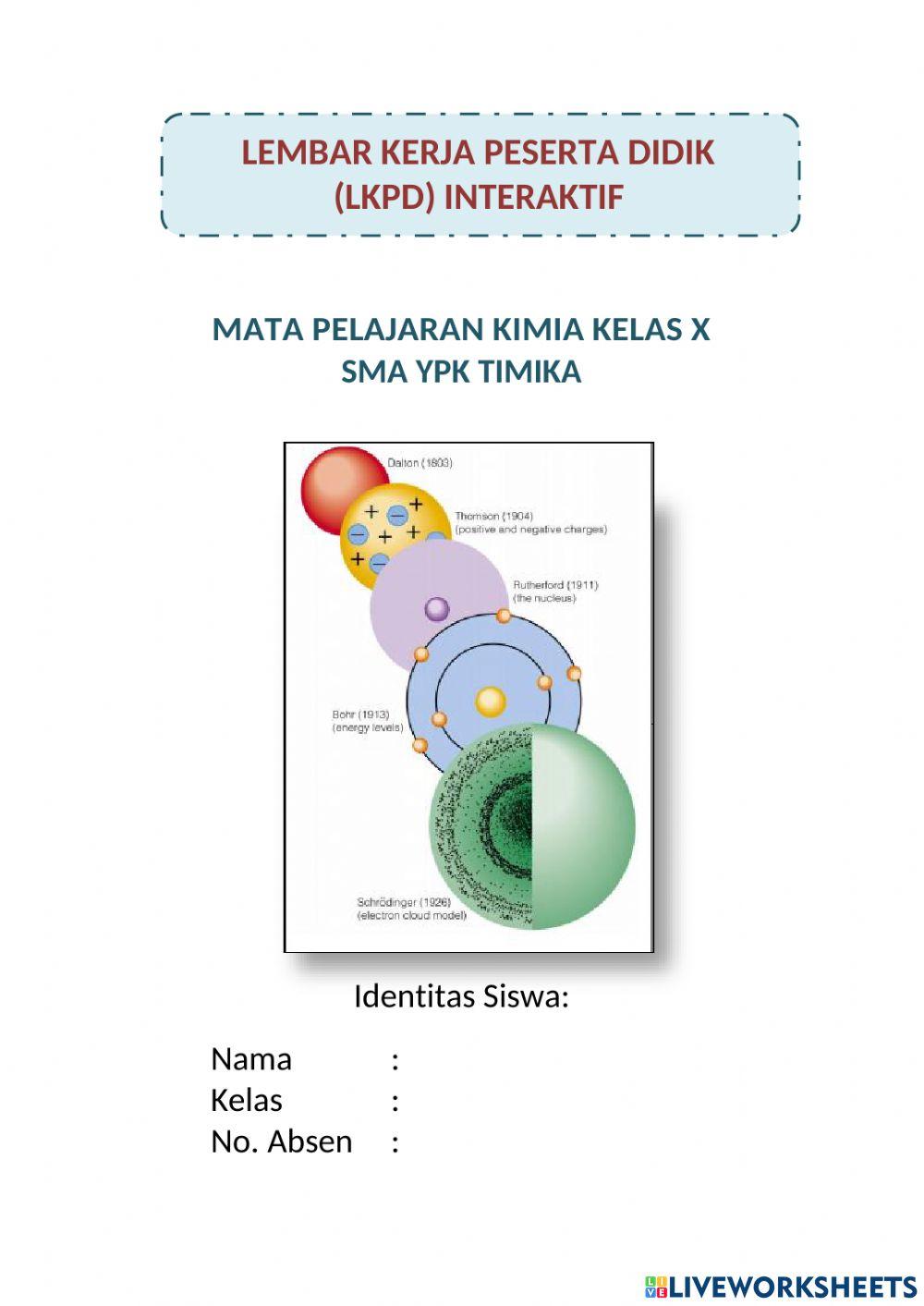 LKPD Perkembangan Teori atom