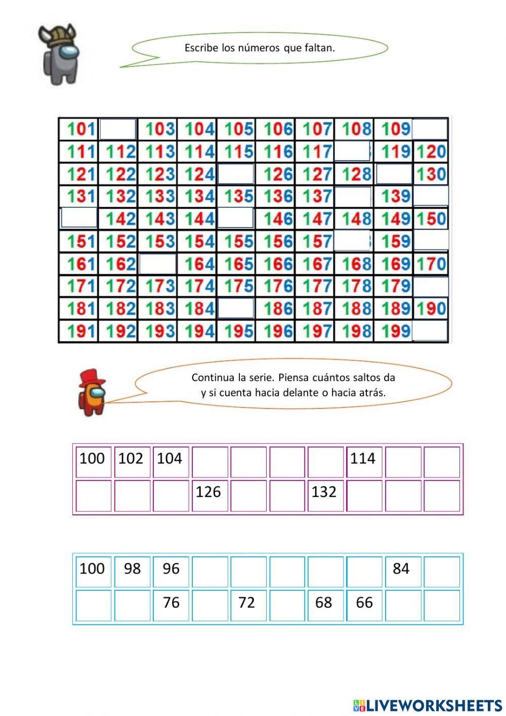 Serie  del 101 al 200