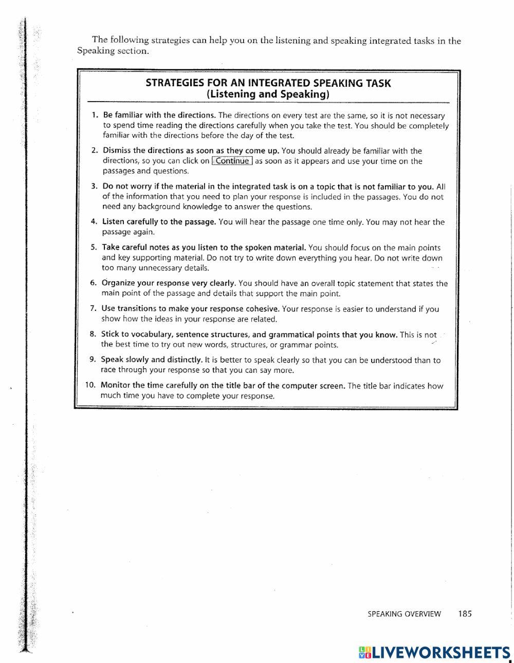 Speaking skill practice for upper intermediate and advanced