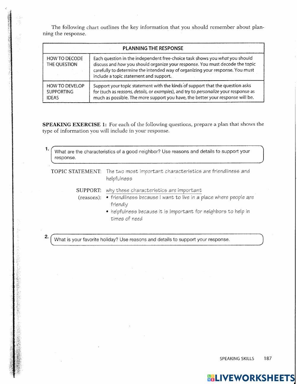 Speaking skill practice for upper intermediate and advanced