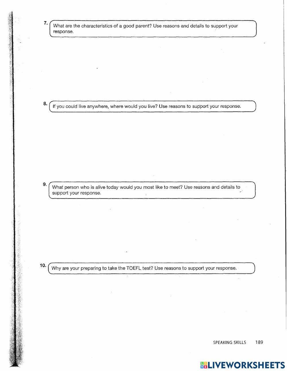 Speaking skill practice for upper intermediate and advanced