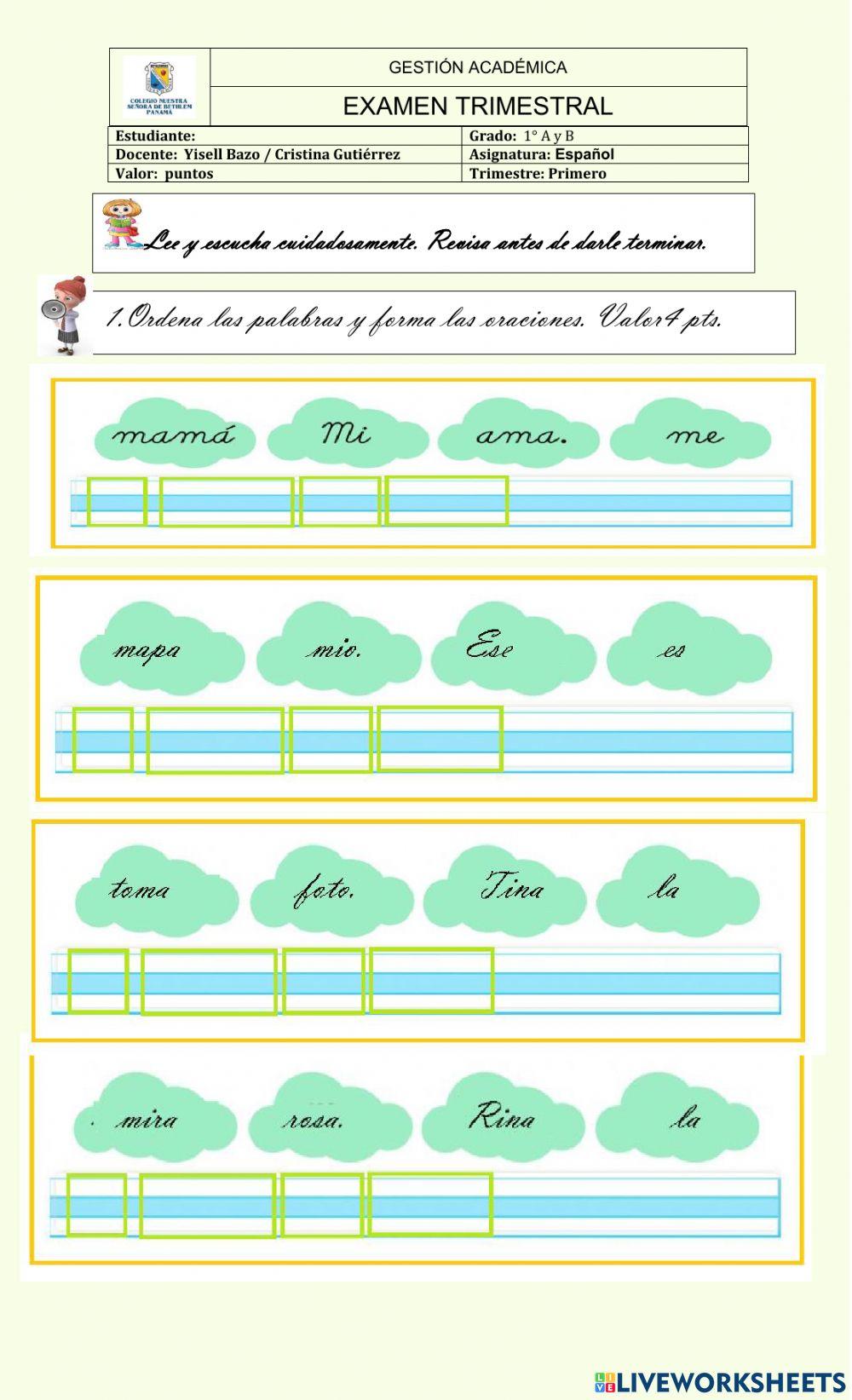 Conocimientos  de español