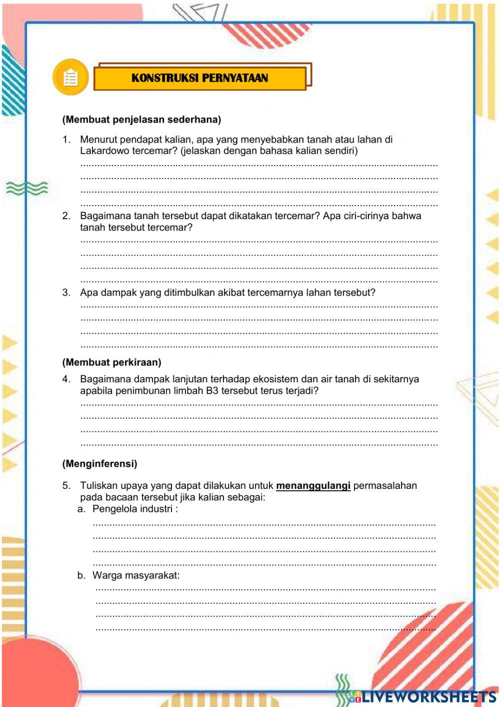 E-LKPD pencemaran tanah