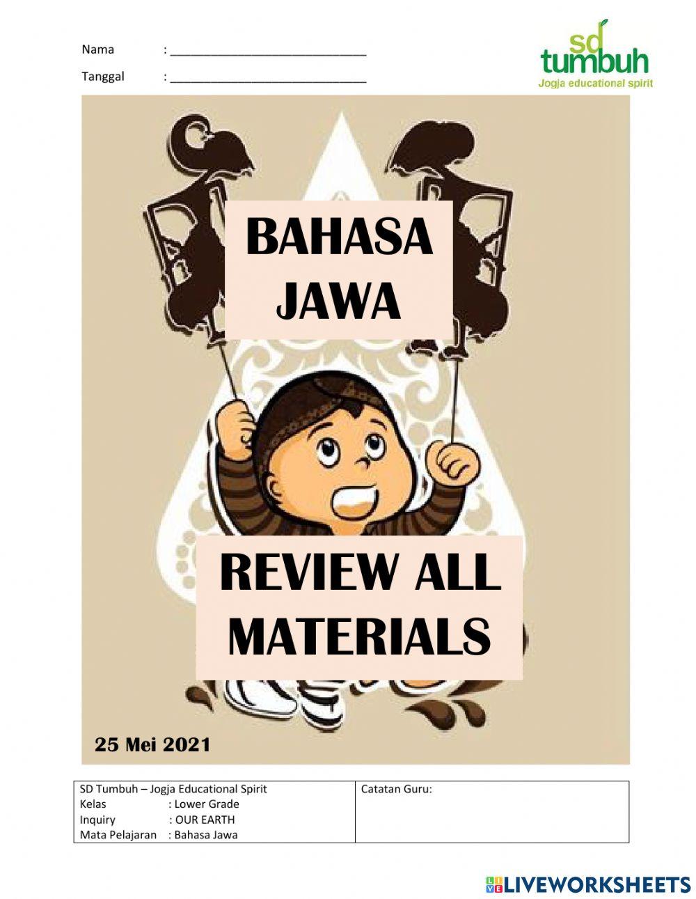 Review All Materials Bahasa Jawa