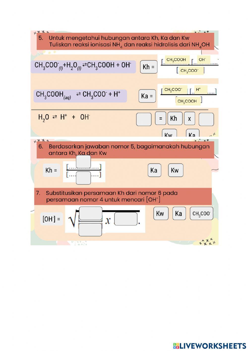 Hidrolisis penentuan rumus asam lemah basa kuat