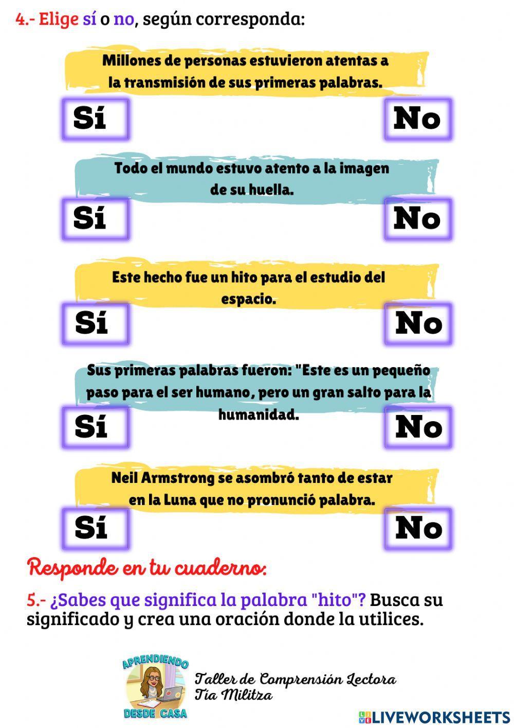 Actividad: El primer hombre que pisó la Luna