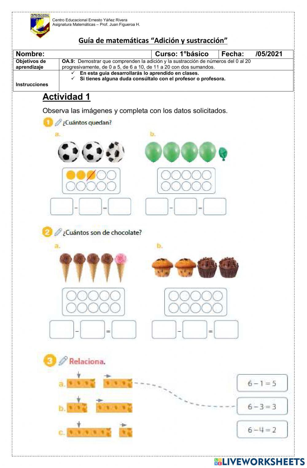 Adición y sustracción