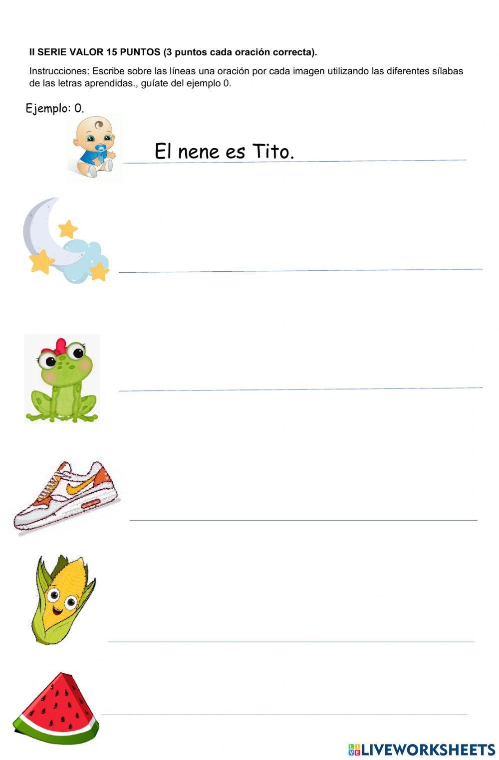 Evaluación de Comunicación y Lenguaje.