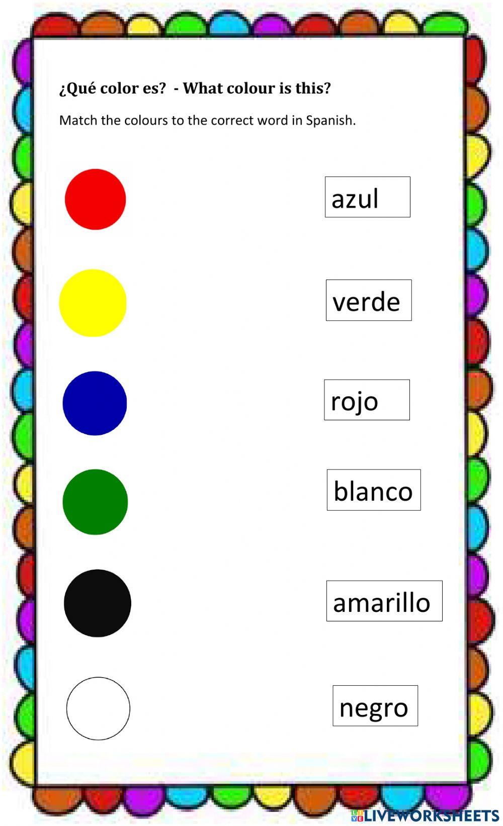 Spanish - Colours