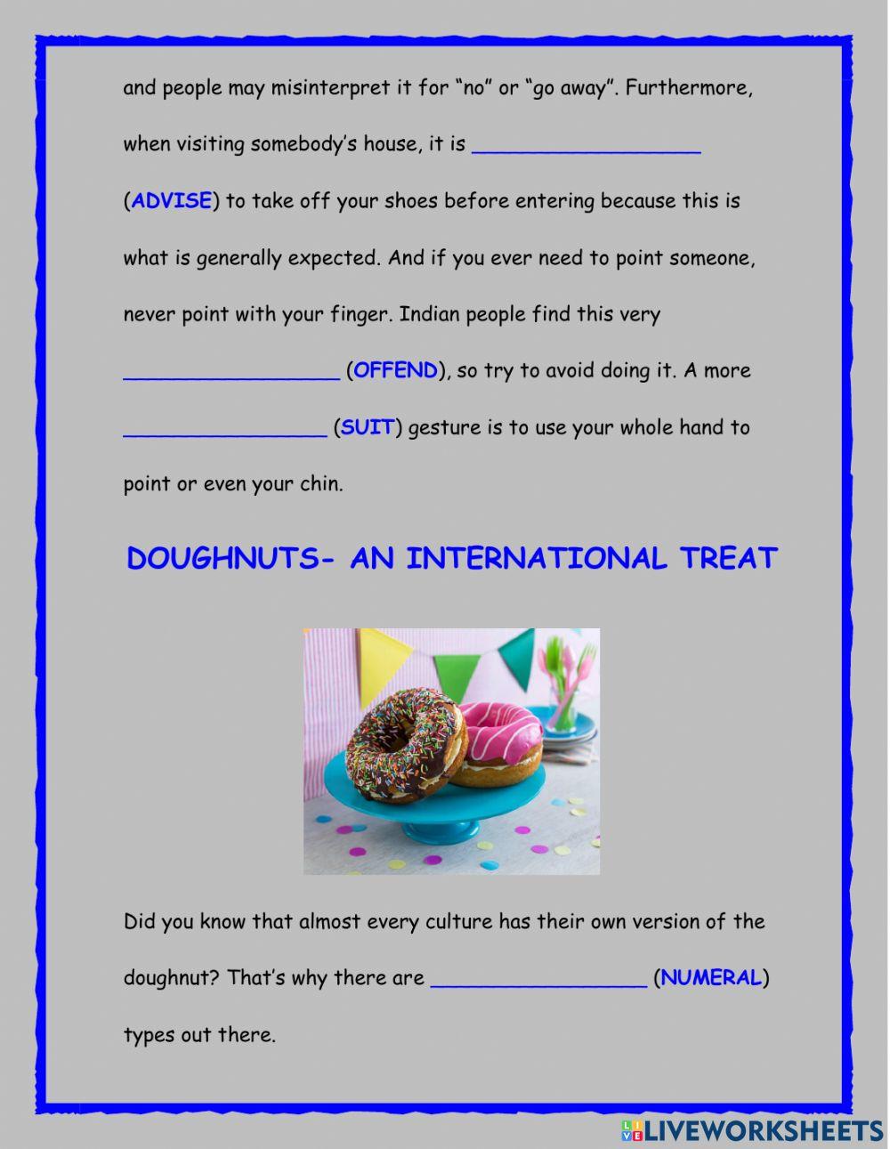 Word formation exercise