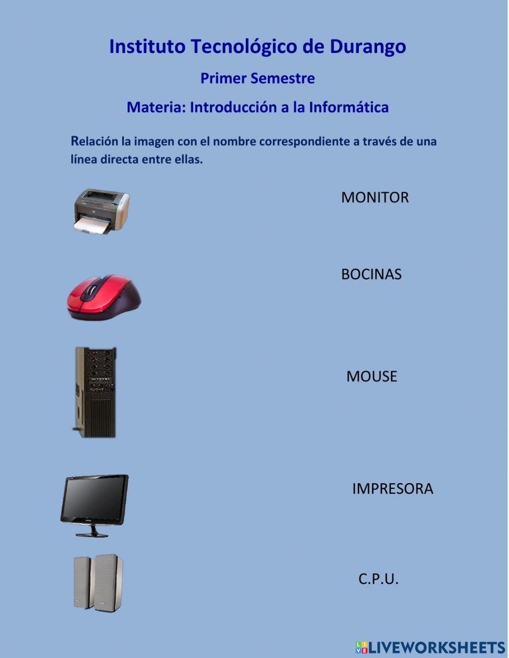 Informatica basica UNIR CON LINEAS