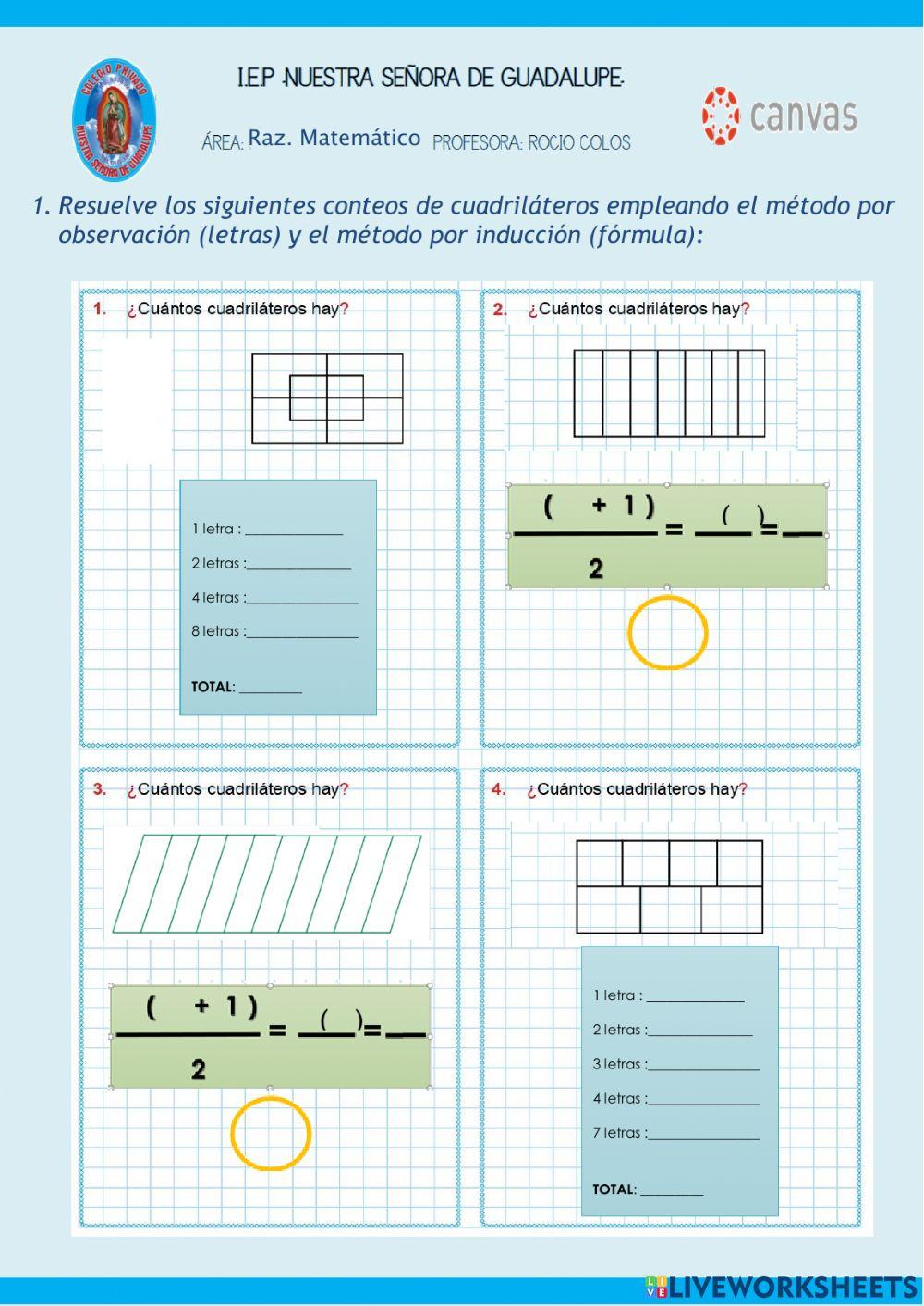 Aprendemos a contar Cuadriláteros