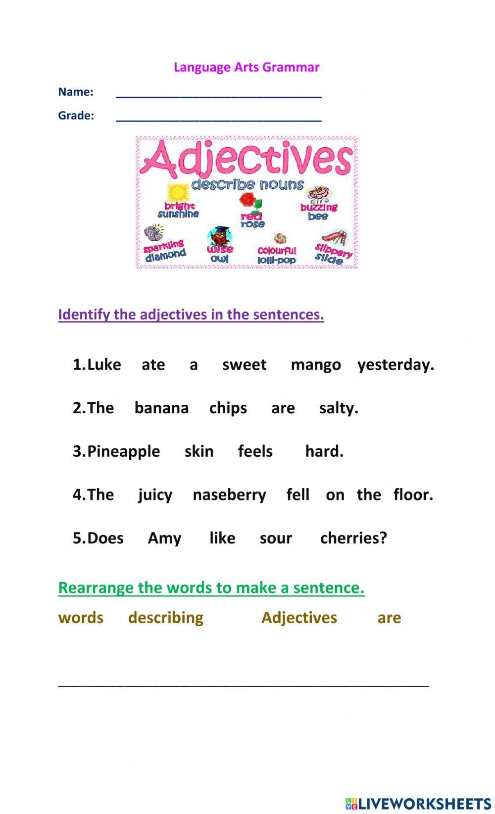 Adjectives and our senses