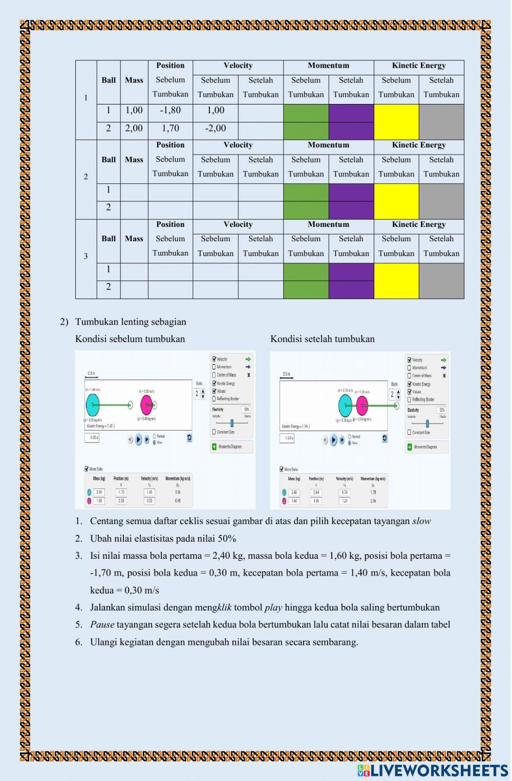 Lembar Kerja Tumbukan