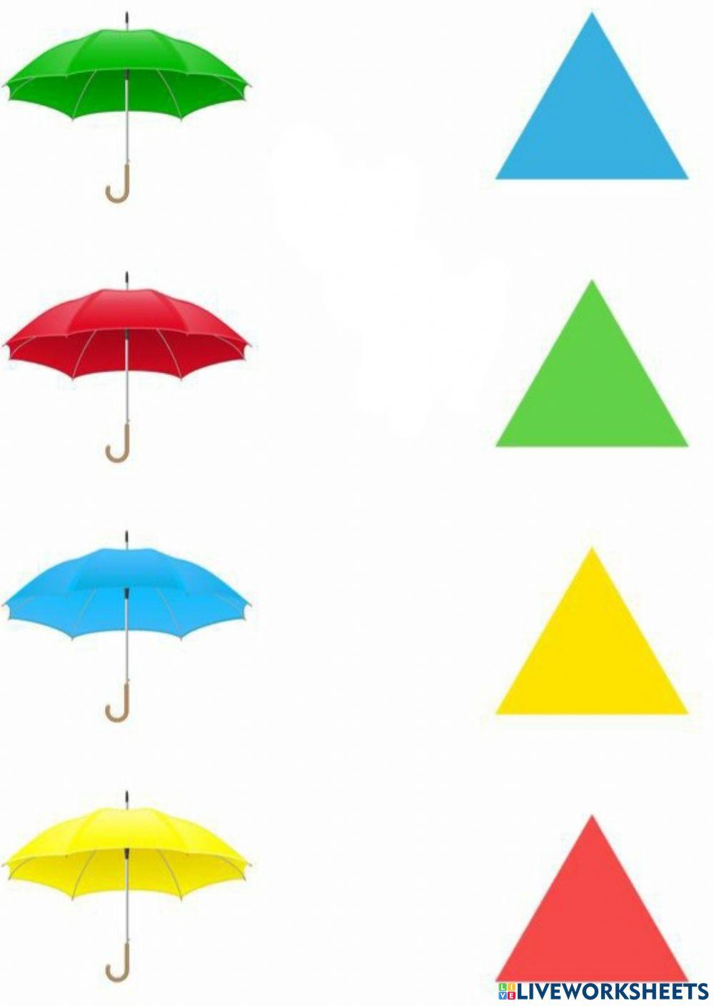Triunghi -culori - umbrele