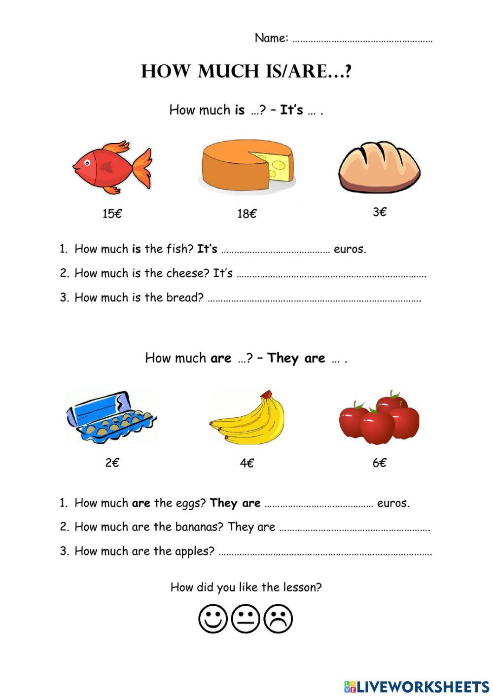how-much-is-how-much-are-worksheet-live-worksheets