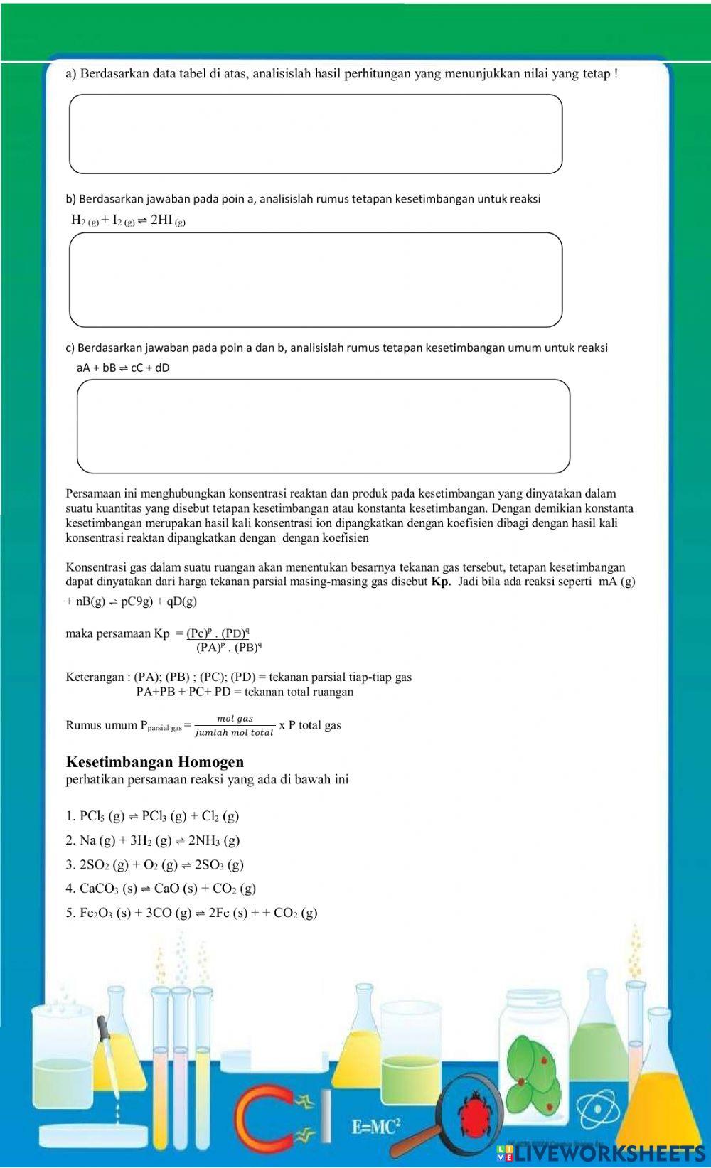 E-LKPD Kesetimbangan Kimia