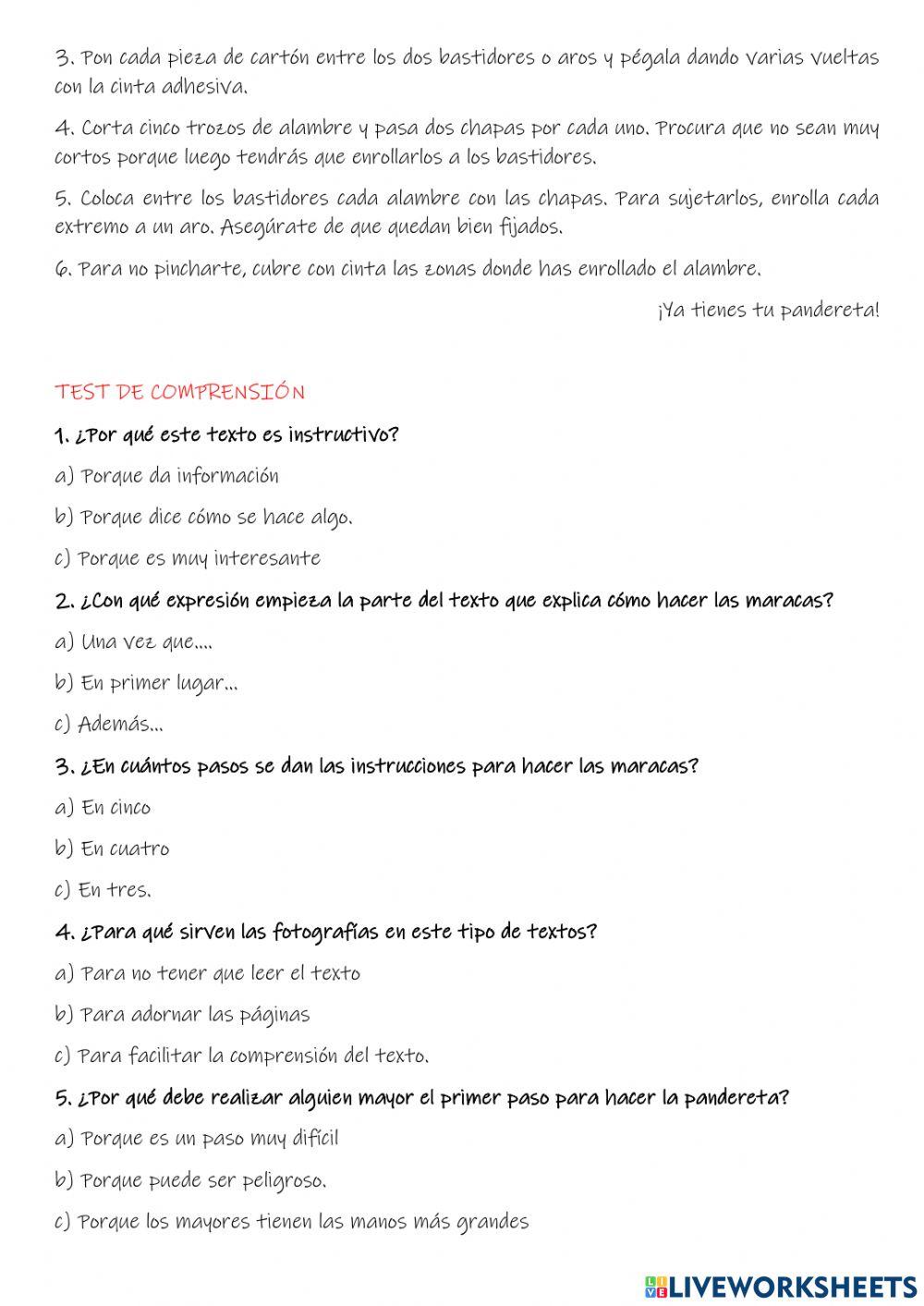 Lectura comprensiva 12