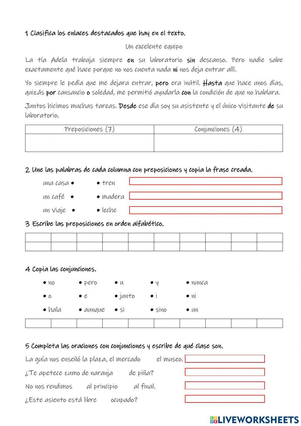 Gramática: Enlaces e interjecciones (12)