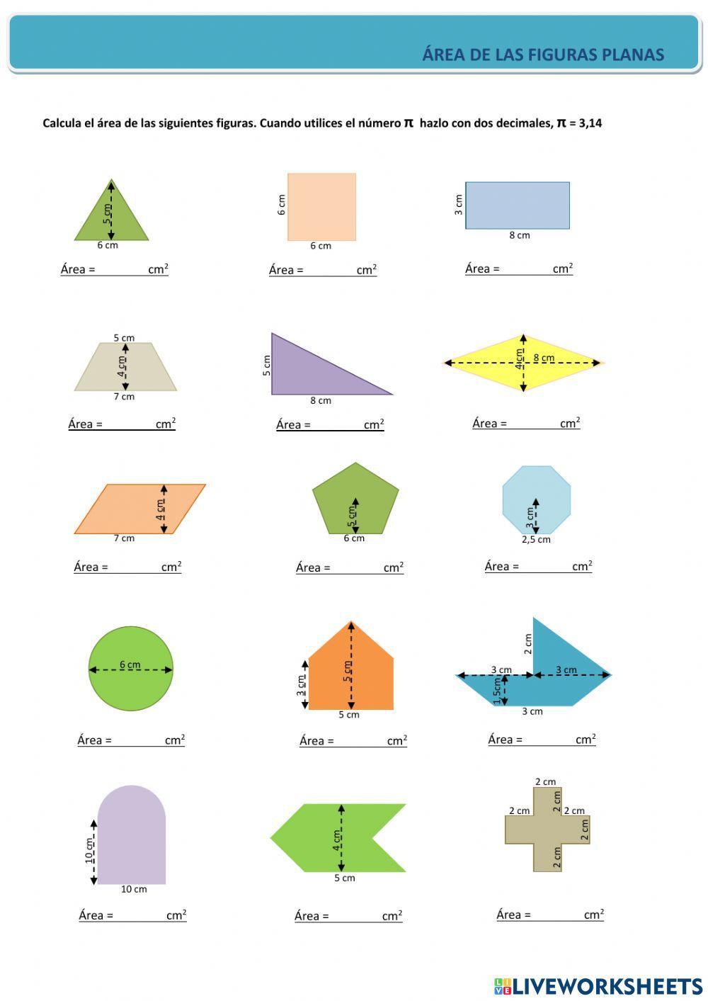 Área de las figuras planas