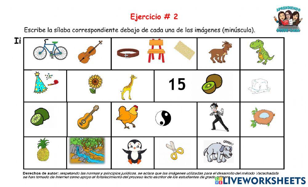 Método Vacachadafa Plantilla de la i Ejercicio 2