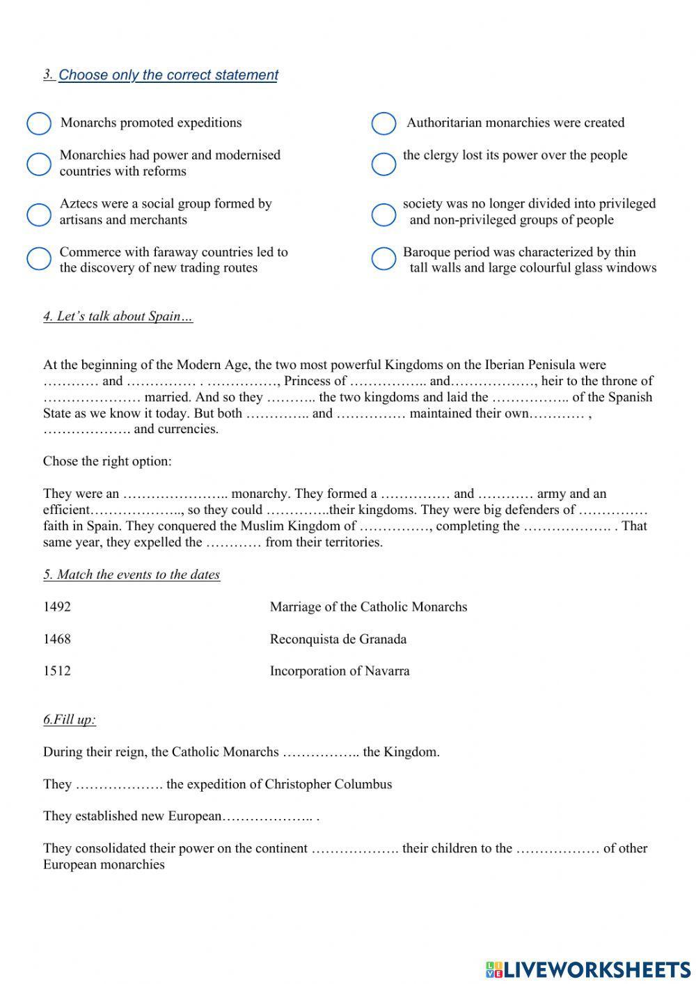 The Modern Age in Spain